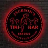 Personalizzato Tiki Bar Neon Sign Lampada da parete Nome personalizzato Parrot Tiki Decor per Backyard Patio Beach Pool LED USB Night Light 220623