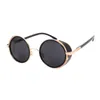 Fashion Steampunk Round Sunglasses Men Women Retro Design Rock UV400 Sun Glasses Steam Punk Eyewear High Quality