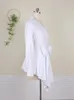 Women's Blouses & Shirts Women White Blouse V Neck Tops Long Sleeve With Waist Belt Office Ladies Classy Modest 2022 Spring Autumn Elegant B