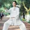 Abbigliamento etnico Costume tradizionale cinese Taiji Wushu Taichi a maniche lunghe Uomo Kungfu Uniform Suit Uniformi Tai Chi Esercizio 31399