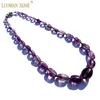 Chokers Original fait à la main 100% collier d'améthystes naturelles conception de tour cristal violet pour femmes filles cadeau longueur 50cmChokers Godl22