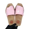 SS22 Women Woody Slides Designer Canvas Slippers Wit zwart zacht kanten roze blauw zeil dames muildieren platte sandalen mode buiten strandschoenen