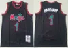 Vendita all'ingrosso Vintage Mitchell e Ness Basketball Vince Carter Retro Jersey 15 Penny Hardaway Tracy McGrady 1 Stripe Team Nero Rosso Bianco Viola Blu Per