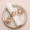 Crown Napkin Ring Gold Silver Napkins Buckle Hotel Wedding Towel Rings Banquet P0823