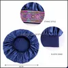 Beanie/Skl Caps Hats Hats Scarves Gloves Fashion Accessories Large Size Ethnic Style Embroidered Satin Night Sleep Cap Soft Women Elastic