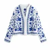 Women Embroidery Shirt Chinese style Long Sleeves Fashion Casual Vintage Chic Lady Woman Shirt Button Up Tops 210709