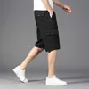 Shorts pour hommes Mode masculine Casual Couleur unie Multi Poche Fermeture à glissière Boucle Outillage extérieur Hommes 7 pouces