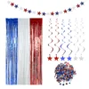 Décoration de fête Fête de l'Indépendance Américaine Star Banner Hanging Swirl Bunting Garland United States 4th of July Home SupplyParty