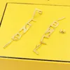 Orecchini di moda oro ciondolare oro orecchino lettere lettera orecchino design tendenza gioielli di alta qualità regali di lusso per le donne