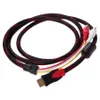 1,5m HDTV a 3 RCA Convert Cable Audio Video Av Braid Adapter Converter Extension Conector Cord para jogador para a TV