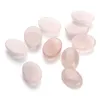Natural Rose Quartz Ovaal Flat Back Gemstone Cabochons Healing Chakra Crystal Stone Bead Cab Cable Covers Geen gat voor Sieraden Craft Making