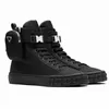 Sapata dos homens de luxo Sapatilhas de nylon de nylon homens sapatos mulheres esportes sapatilhas bandeja sneaker preto preto com botas de saco