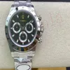 Oryginalne pudełko moda 40 mm zegarki wodoodporne automatyczne ruch bez chronografu zegarki męskie czarna tarcza ceramiczna stalowa bransoletka guma guma męska zegarek męski