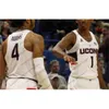 Пользовательские Uconn Huskies College Basketball белый темно-серый Коннектикут с вышивкой любое имя номер # 4 Jalen Adams 1 Christian Vital Jerseys S-3XL