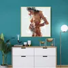 Retrato abstracto de mujer desnuda, pintura al óleo sobre lienzo, carteles e impresiones, imagen artística de pared para sala de estar, decoración del hogar, sin marco