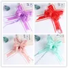 100 pcs Grande Taille 50mm blanc couleur unie Pull Bow Cadeau Emballage fleur arc Bowknot Cérémonie d'ouverture Fête décoration de voiture de mariage