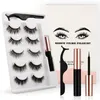 Boîte de package de cils 3 5 10 paires aimants Magnet Lash Set entiers Eyeliner Eyeliner Twezers Combination Beauty Tools Makeup FAU3957020