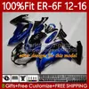 Carenados de molde de inyección para KAWASAKI NINJA 650R ER-6F ER6 F Nuevo cian ER 6F ER6F 12 13 14 15 16 Cuerpo 136No.51 650-R 2012 2013 2014 2015 2016 650 R 2012-2016 OEM Carrocería