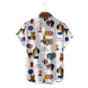 Casual shirts heren heren heren Hawaiiaans shirt mode zomer strand kleding blusas cartoon dier camisa blouses knoopchemise knoop