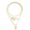 Collier pendentif étoile Vintage pour femmes déclaration de mode pendentif coeur multicouche bijoux esthétiques