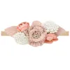 Baby Girl Floral Bands Nylon elástico Banda de cabelo para crianças recém -nascidas