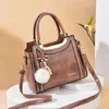 2021 Autumn And Winter New Boston Bags Stereotyped Female Bag Pu Leather Ladies Handbag Shoulder Bag Fashion Messenger Bags G220420