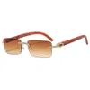 Brand Designer Sunglasses di lusso classico vintage vintage piccolo telai in legno occhiali per uomo e donna occhiali da sole