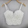 Sexy BH-Tops, Diamant-Perlen-Blumen-Tops, Push-Up-Bralet, Damen-Korsett, Bustier-BH, Nachtclub, Party, abgeschnittenes Top, Weste F2047 220331