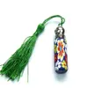 Floral Art Printed 6ml Glass Perfume Roll on With Glass And Metal Ball Polymer Clay Roller Essential Oil EMPTY Bottle264r190i