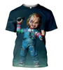 NOWOŚĆ MARKI MĘŻCZYZN DRUKOWANIE 3D VIISAL CREATYWNOŚĆ HORROR Horror Chucky Your Shirt D025