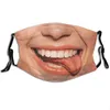 Funny face mask simulation half face spoof expression personality creative sand sculpture alternative