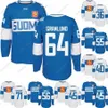 VipCeoMit 2016 World Cup of Hockey Finnland Teamtrikot Komarov Granlund Haula Ristolainen Filppula Vatanen Rask Jokinen Männer Frauen Jugend Custom Hoceky