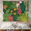 Tapestries Nordic Style Summer Tropical Flower Plantain Macrame Tapestry Vintage Retro Polyester Wall Hanging Home Decor