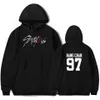 Kpop Stray Kids Hoodie Sweatshirt Män kvinnor överdimensionerade hiphop långa ärmar4024476