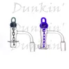 Hookah Accessories Terp Slurper Quartz Banger with Unique Glass Marble Chains Cap 20mmOD 10mm 14mm 18mm Nails for Dab Rigs Water Bongs