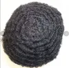 10mm Indian Human Virgin Virgin Lace Full Toupees Hand Aply Male Unit for Black Man in America Fast Express Delivery