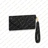 Ladies Fashion Casual Designer Luxury Clutch Bag Kreditkort Hållare Mynt Purse Key Pouch Wallet Högkvalitativ Top 5A M63298 Affärskort