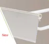 80x45mm blanc PVC en plastique étiquette de prix signe étiquette support d'affichage épaississement Type pour supermarché étagère crochet support