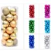 Grandes bolas de Natal de plástico 24 pcslot para decoração de árvores de Natal Ornamentos de 8 cm 6 cm 4 cm Bola de isopor atacado de atacado 201027