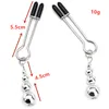 Metal Nipple Clamps clips ring bell torture slave BDSM breast Bondage restraint sexy Toy For Women Couple play Game9015291