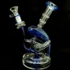 7 inch Small bongs recyclers dab rig hookah glass water pipes