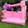 wholesale Château gonflable rose pastel Moonwalk Bounce House gonflable blanc videur de château gonflable commercial pour la fête des enfants