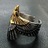 Kvalitet 316L Rostfritt stål Animal Ring Retro Eagle Rings Gold Plating Hip-Hop Punk Men's and Women's Ring smycken