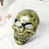 Halloween Adults Skull Mask Plastic Ghost Horror Mask Gold Silver Skull Face Masks Unisex Halloween Masquerade Party Masks Prop FY5027808