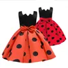 Gorgeous Classic Retro Dots Bow Tutu Gown För Baby Girl's Dresses Elegant Princess Party Kostym 2-10 Barn Kläder Vestidos