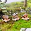 Tuindecoraties patio gazon huis miniatuur hars huis kleine villa de zee van liefde hek handwerk mos mos terrarium micro landschap orna