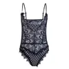 Women's Two Piece Pants Women's Sexy Rompers Women Bodysuits Lace Nightwear Sleepwear G-string Jumpsuits Skinny Deep V Neck Nightgown