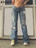 女子ジーンズsuchcute y2k preppyスタイルスタープリントジーンズ韓国ファッションかわいいポケットデニムズボン美的ブルーカーゴストレートパンツ女の子t220829