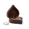 Wooden Jewelry Storage Boxes Blank DIY Engraving Retro Clan Style Heart Shaped Ring Box Creative Gift Packaging Supplies