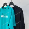 22SS Männer Designer T-Shirt Polo Farbe Ice Crack Buchstaben Drucken Kurzarm Mann Rundhalsausschnitt Streetwear Weiß Schwarz Blau Xinxinbuy XS-L